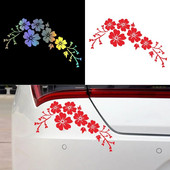 Flower Blossom Decal Automašīnu uzlīmes Auto Logu Bufera Durvju Skrāpējamo Pārsegu Uzlīmes Auto Motociklu Vinila Uzlīmes Ārējais Noformējums