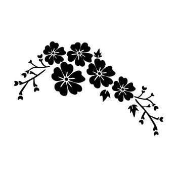 Flower Blossom Decal Αυτοκόλλητα αυτοκινήτου Αυτοκόλλητα παραθύρου προφυλακτήρα πόρτας Ξυστό κάλυμμα Χαλκομανίες Αυτοκόλλητα βινυλίου μοτοσικλέτας αυτοκινήτου Εξωτερική διακόσμηση