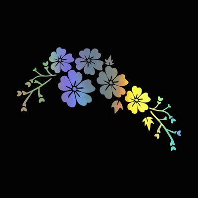 Flower Blossom Decal Automašīnu uzlīmes Auto Logu Bufera Durvju Skrāpējamo Pārsegu Uzlīmes Auto Motociklu Vinila Uzlīmes Ārējais Noformējums