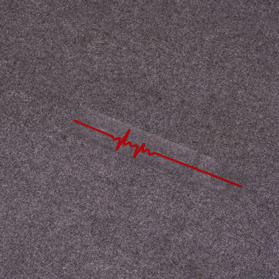 Vienkārša elektrokardiogrammas automašīnas uzlīme Colorfast Vinyl Line ārējās apdares uzlīmes Augstas kvalitātes modes automašīnu logu uzlīme