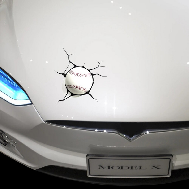 3D automašīnu uzlīme, beisbola sitiens, logs, automašīnas, automašīnas, motocikli, bamperis, logs, durvis, korpuss, ūdensnecaurlaidīgas uzlīmes, automobiļu aksesuāri.