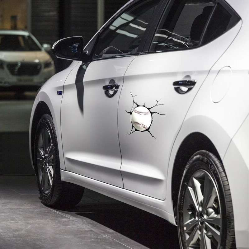 3D automašīnu uzlīme, beisbola sitiens, logs, automašīnas, automašīnas, motocikli, bamperis, logs, durvis, korpuss, ūdensnecaurlaidīgas uzlīmes, automobiļu aksesuāri.