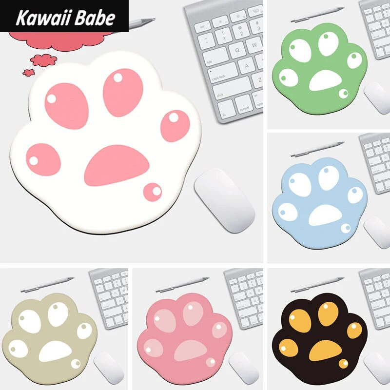 Kawaii rakstāmgalds spēļu paliktnis Cute Mouse Pad Cat Pow rakstāmgalda paklājiņi Biroja aksesuāri Paklājiņš peles un peles spēlētājiem