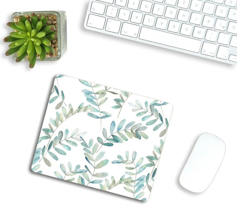 Acuarelă Ramuri de Eucalipt Mouse Pad Anti-alunecare din cauciuc Mousepads Gaming pentru computere Laptop Birou 9,5"x7,9"x0,12" inch