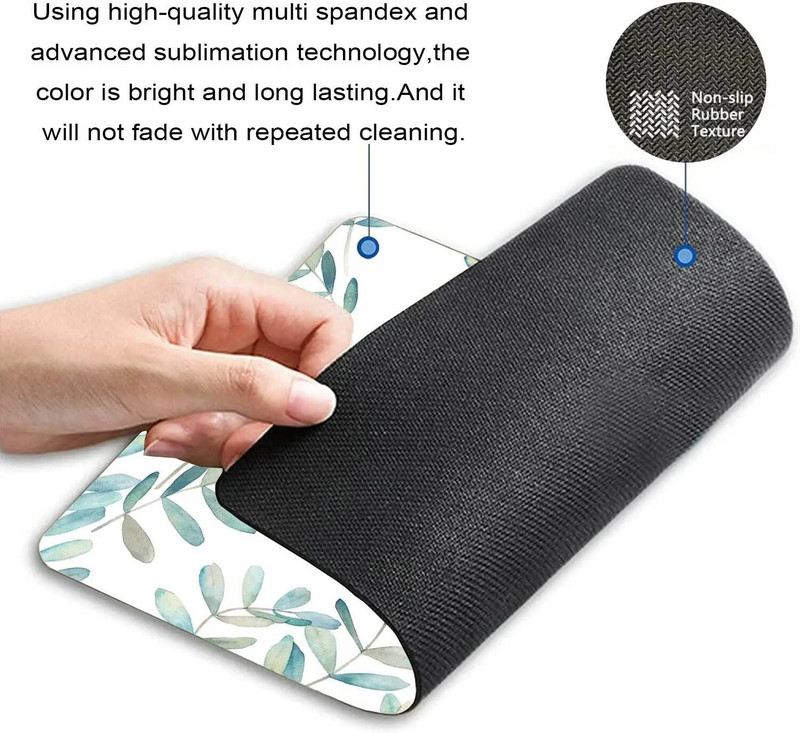 Acuarelă Ramuri de Eucalipt Mouse Pad Anti-alunecare din cauciuc Mousepads Gaming pentru computere Laptop Birou 9,5"x7,9"x0,12" inch