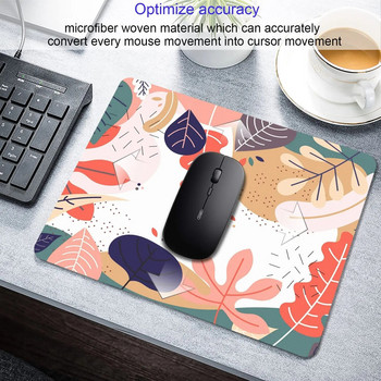 Цветни листа Подложка за мишка Компютърна подложка за мишка с персонализиран дизайн Офис Нехлъзгаща се гумена подложка за мишка 9,5X7,9 инча