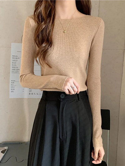 Fitshinling Casual 2024. gada jaunums sieviešu džemperī, adīts sieviešu apģērbs ar garām piedurknēm.