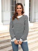 Fitshinling csíkos téli női pulóver pulóver kötöttáru, hosszú ujjú felső női ruházat 2023 divatos női mezek új