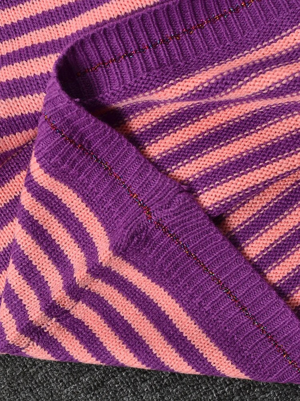 Fitshinling csíkos téli női pulóver pulóver kötöttáru, hosszú ujjú felső női ruházat 2023 divatos női mezek új