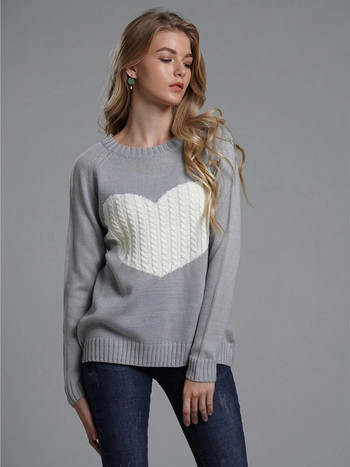 Fitshinling Heart συνονθύλευμα γυναικείο πουλόβερ casual slim πουλόβερ γυναικεία ρούχα πλεκτά φθινοπωρινό χειμώνα χαριτωμένα πουλόβερ για γυναίκες