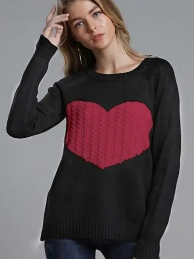 Fitshinling Heart lapiline naiste kampsun vabaaja õhuke pullover naiste riided kudum sügistalv armsad naiste kampsunid