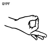 QYPF 15.3*9.1CM Érdekes csomagos körjáték kézi ujj autómatrica kiváló minőségű vinil dekorációval C16-0244
