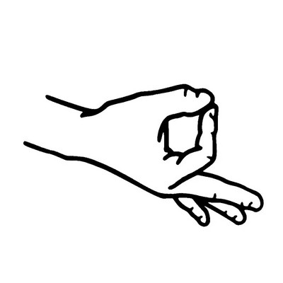 QYPF 15.3*9.1CM Érdekes csomagos körjáték kézi ujj autómatrica kiváló minőségű vinil dekorációval C16-0244