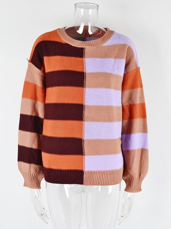 Fitshinling Casual Νέο 2023 Γυναικεία πουλόβερ Χειμερινά Ρούχα Ριγέ Λεπτά Μακρυμάνικα Κορυφαία Πλεκτά Μόδα Μπλούζες Μπλούζες Έκπτωση