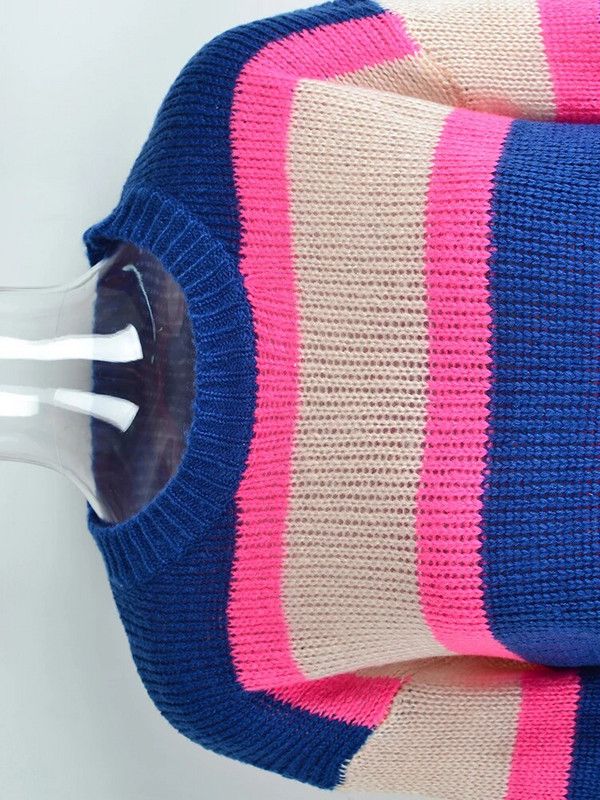 Fitshinling jaunums, svītrains sieviešu džemperis, trikotāžas džemperis ar garām piedurknēm, ikdienas vilkšanas sieviešu džemperis, vintage, plāni džemperi