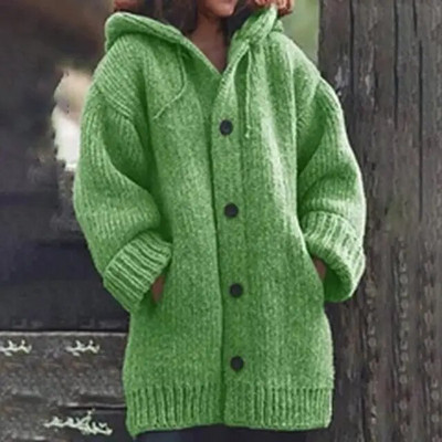 Suures suuruses naiste kampsun vabaaja üherealised kampsunid mantel lahtine kootud mantel Sügistalvine mantel pikk kardigan Oversized