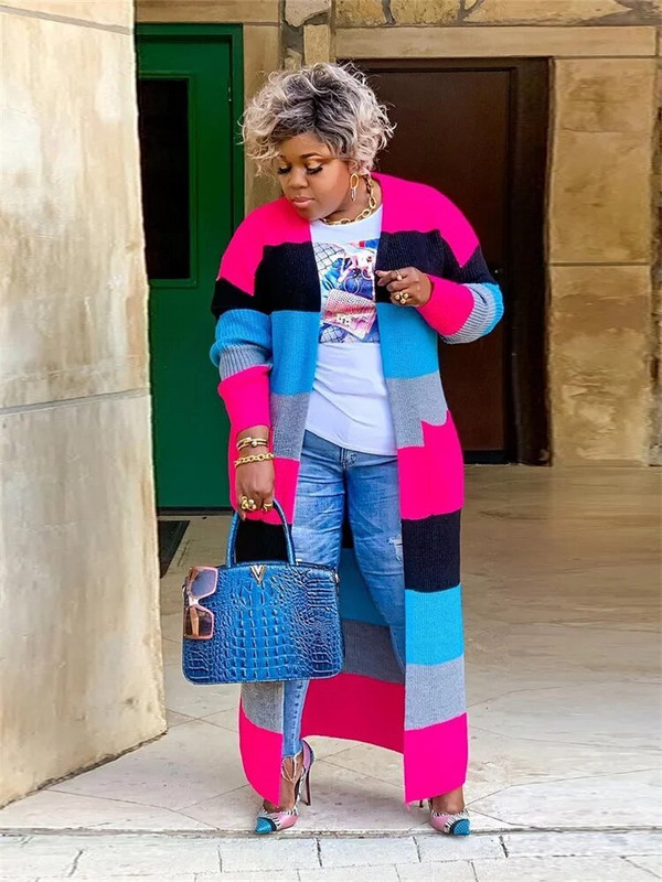 Wmstar Plus Size Outwear Γυναικείες ζακέτες Φθινοπωρινά Χειμερινά Ρούχα Πουλόβερ Παλτό Μόδα Μακρύ Μπλουζάκι με Τσέπες Χονδρική Dropshipping