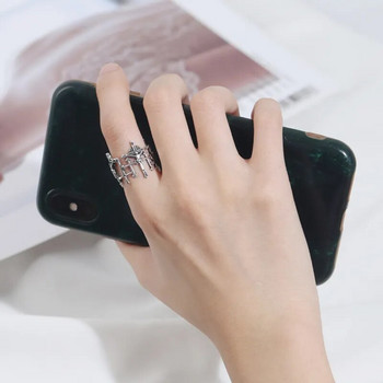 NBNB Ρετρό Ασημί Χρώμα Ιησούς Σταυρός Ρυθμιζόμενο Δαχτυλίδι για Γυναικεία Μόδα Vintage Ανδρικό Δαχτυλίδι που ανοίγει Δαχτυλίδι Πανκ Δώρο Κοσμήματα
