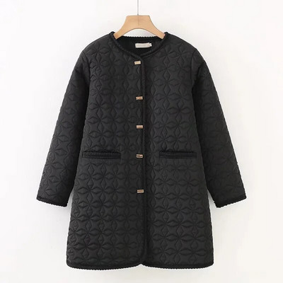 Nagy női téli viselet új, közepes hosszúságú pamut párnázott ruhák női fehérnemű alsó kabáttal, 220 font női