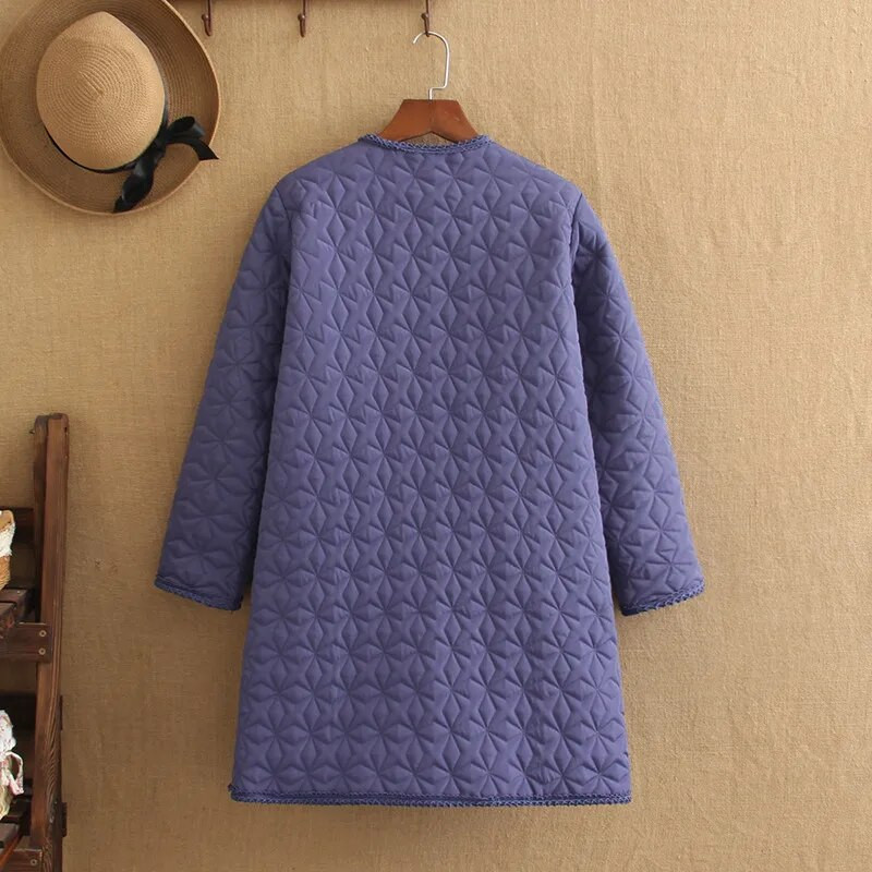 Nagy női téli viselet új, közepes hosszúságú pamut párnázott ruhák női fehérnemű alsó kabáttal, 220 font női