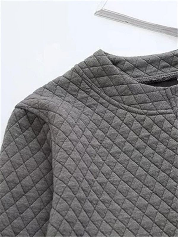 Liela izmēra sieviešu apģērbi Sping mētelis, biezināts vienslāņa un nepiesprausts smalki rūtaini stepētas pogas, jaka ar garām piedurknēm