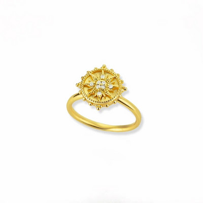 Prstenovi za tjeskobu s četiri lista cirkona koji se mogu okretati za žene od nehrđajućeg čelika protiv stresa Fidget Spinner Ring Estetski nakit Poklon