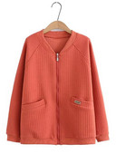 Nagy méretű női ruházati kabátok Tavaszi és őszi egyszínű, egyrétegű cipzáras rész alkalmi kabát elhízott hölgyeknek