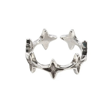 NBNB ретро сребърен цвят пънк звезди регулируем пръстен за жени винтидж висококачествен отварящ се пръстен ежедневни парти бижута за пръсти подарък