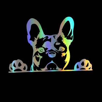 Стикер за кола Paws up French Bulldog Frenchie Bully Dog Decoration Vinyl Car Decal Reflective Laser 3D Car Stickers Car Styling