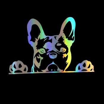 Стикер за кола Paws up French Bulldog Frenchie Bully Dog Decoration Vinyl Car Decal Reflective Laser 3D Car Stickers Car Styling