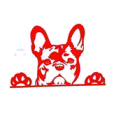 Automašīnas uzlīme Paws up franču buldogs francūzis kauslis suns rotājums vinila auto uzlīme atstarojoša lāzera 3D auto uzlīmes auto stils