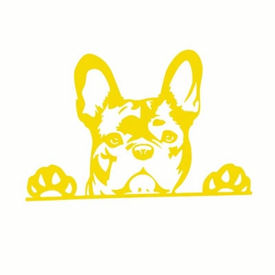 Automašīnas uzlīme Paws up franču buldogs francūzis kauslis suns rotājums vinila auto uzlīme atstarojoša lāzera 3D auto uzlīmes auto stils