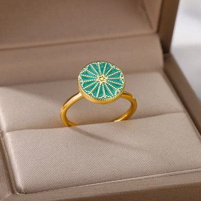 Modes trauksmes gredzenu griežamie gredzeni sievietēm bez satīna tērauda zelta krāsā, apaļi, rotējoši pretstresa gredzeni, rotaslietas dāvana