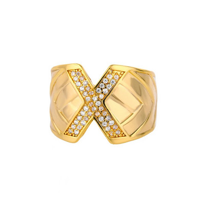 Lieli plati cirkona gredzeni ar burtu sākuma burtiem sievietēm no nerūsējošā tērauda atveramiem pirkstiem gredzens hip hop minimālisma rotaslietas dāvanu sieviete