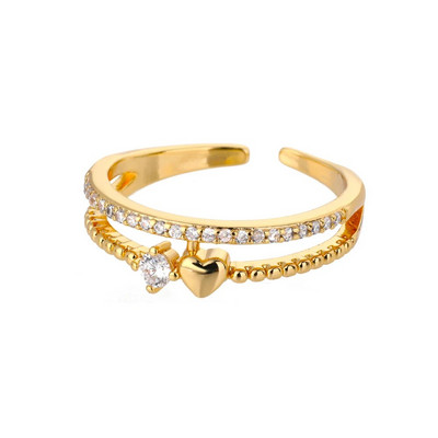 Cirkon kis szív gyűrűk nőknek Minimalista szív gyűrű rozsdamentes acél ujjas szép gyűrű Valentine ajándékok barátnőnek