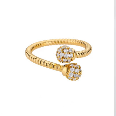 Cirkona dubultie lodīšu gredzeni sievietēm ar nerūsējošā tērauda atveri regulējamu gredzenu ballītei estētiskā rotaslieta dāvana Bijoux Femme 2022