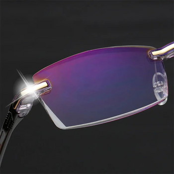 Очила за четене NONOR Мъжки очила против сини лъчи и пресбиопия Дамски винтидж очила без рамки Диоптър +1,0 1,5 2,0 2,5 3,0 3,5 4,0