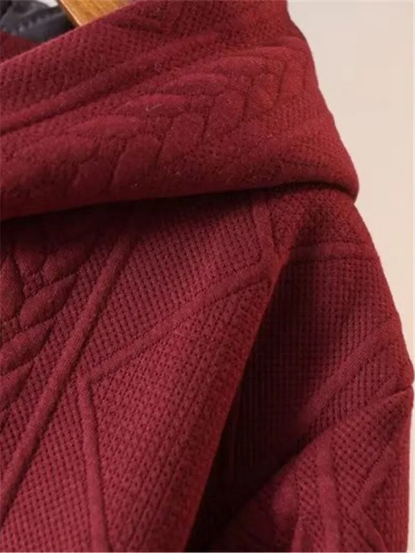 Liela izmēra sieviešu rudens ziemas ziemas džemperis ar garām piedurknēm austi audumi ar kabatas rāvējslēdzēju jaka Bieza kokvilnas jaka ar kapuci