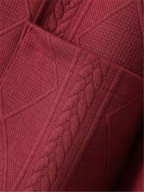 Liela izmēra sieviešu rudens ziemas ziemas džemperis ar garām piedurknēm austi audumi ar kabatas rāvējslēdzēju jaka Bieza kokvilnas jaka ar kapuci