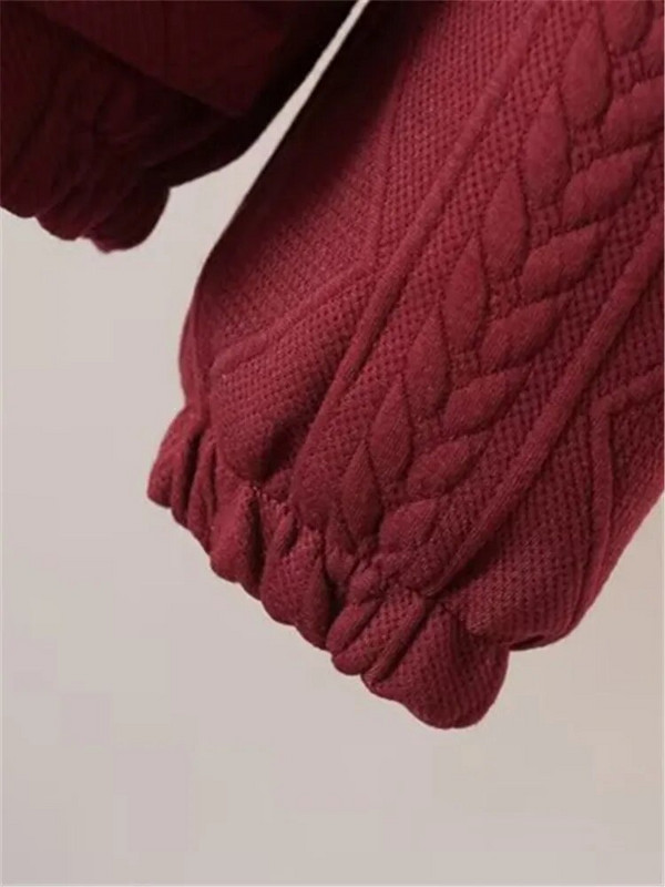 Liela izmēra sieviešu rudens ziemas ziemas džemperis ar garām piedurknēm austi audumi ar kabatas rāvējslēdzēju jaka Bieza kokvilnas jaka ar kapuci