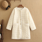 Liels sieviešu ziemas apģērbs Jauns vidēja garuma kokvilnas polsterēts apģērbs Sieviešu apakšveļa ar apakšējo jaku Liela izmēra 220 mārciņas sieviešu