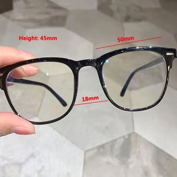 Мъже Жени Завършени очила за късогледство Винтидж очила с овална рамка, блокиращи синя светлина Очила за късогледство Минус 0 до -6,0