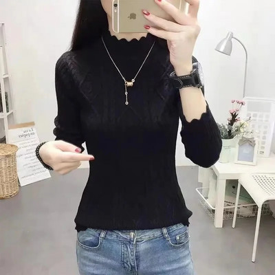 Merinó gyapjú kasmír pulóver, női, magasra rakott galléros pulóver, hosszú ujjú téli kötött pulóver, meleg, kiváló minőségű pulóver