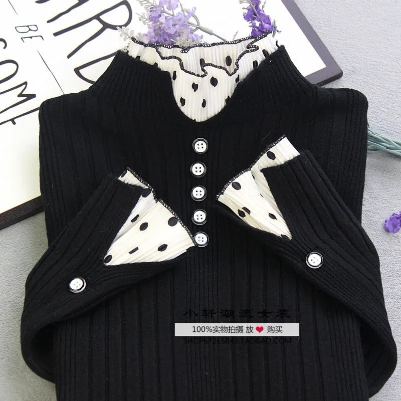 2022-es új, őszi női pulóver, fél garbós, kötött pulóverek női hosszú ujjú, puha pulóver felsők