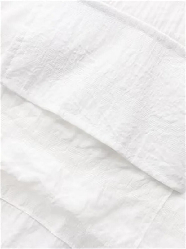 Liela izmēra sieviešu apģērbi Ikdienas vasaras jaka vienkrāsains saules aizsargapģērbs ar dabiski kroku tekstūru vasaras topi