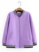 Liela izmēra sieviešu apģērbi, pavasara un rudens mēteļa apkakle, ikdienas jaka ar rāvējslēdzēju ar kabatām sievietēm līdz 220 mārciņām