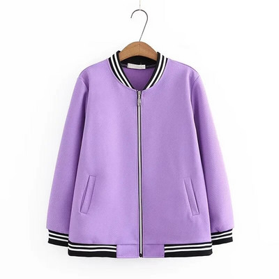 Liela izmēra sieviešu apģērbi, pavasara un rudens mēteļa apkakle, ikdienas jaka ar rāvējslēdzēju ar kabatām sievietēm līdz 220 mārciņām