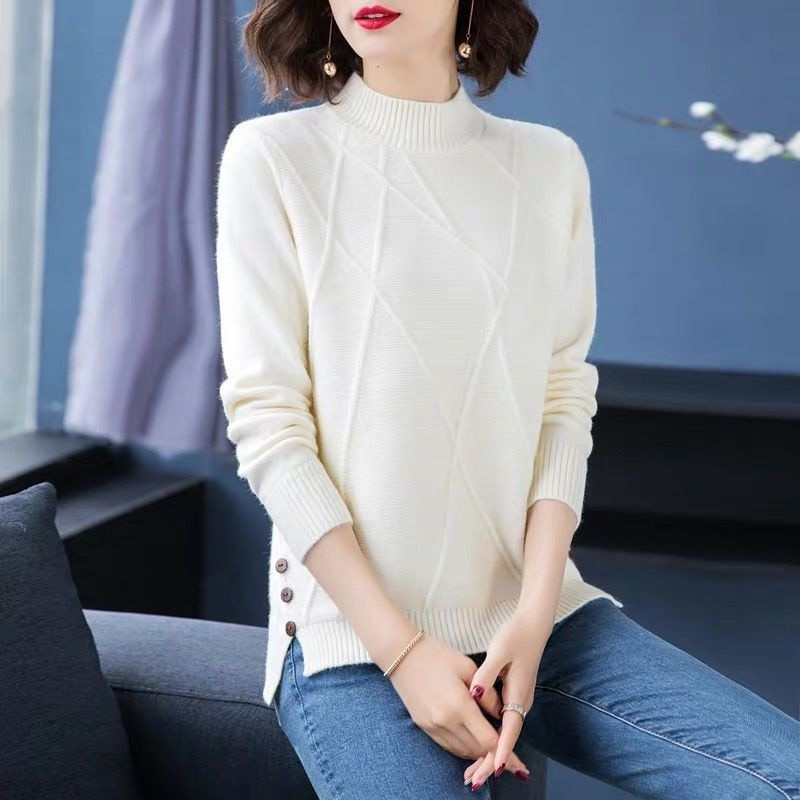 2022. aasta uus naiste pullover kampsun, sügistalvine soe džemper Naiste pikkade varrukatega kootud pehme naiste kampsun, avara tõmbega Femme P212