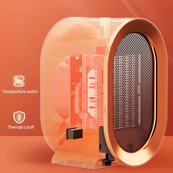 Mini Air Cooler 1200W USB Desktop Hot Fan Heater Εξοικονόμηση ενέργειας Αθόρυβος ανεμιστήρας ζεστού αέρα Προστασία υπερθέρμανσης για χειμερινό χέρι