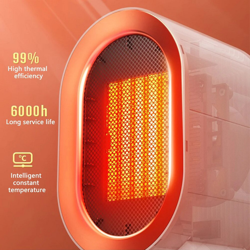 1200W mini oro aušintuvas USB stalinis karšto ventiliatoriaus šildytuvas Energiją taupantis be triukšmo šilto oro pūstuvas Apsauga nuo perkaitimo žiemos rankoms